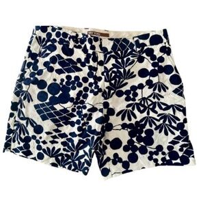 MR Turk Men’s navy and white abstract Flat Front Shorts.,34